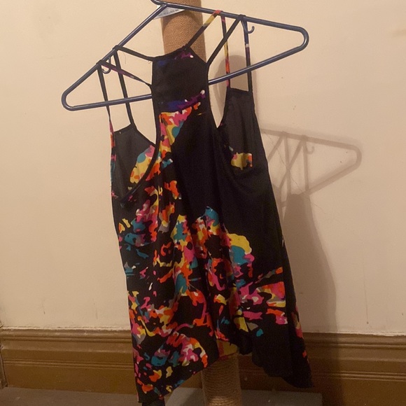 Angie, Small Black Multi-Colored Floral Tank Top - Picture 2 of 2